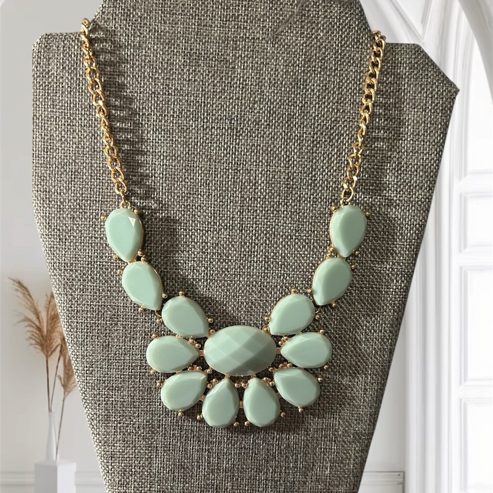 Vintage Gold and Turquoise Statement Necklace